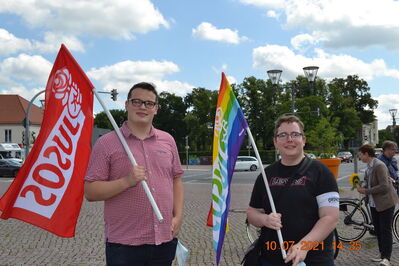 Gero Gewald (Stadtverordneter in Oranienburg) und Tony Sieg (Mitglied der Gemeindevertretung im Löwenberger Land)