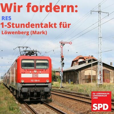 Wir fordern den 1-Stundentakt für den Bahnhof Löwenberg (Mark)