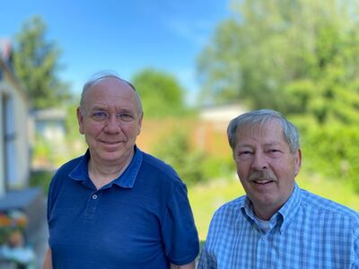 Bürgermeister Bernd-Christian Schneck und Joachim Pönisch